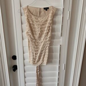 Bebe Cream Lace Top